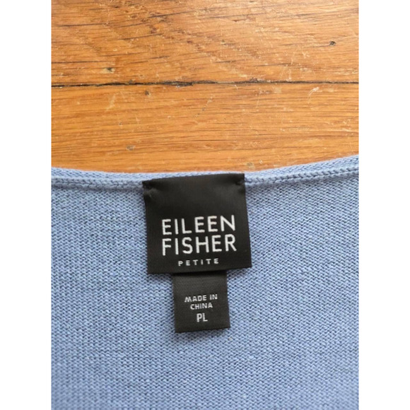 Eileen Fisher Sleeveless Silk Cashmere Knit Tank Light Blue Pet L A001079 - Picture 5 of 9